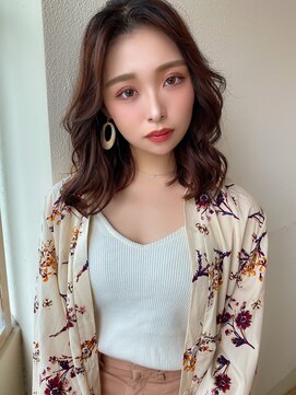 アフロート ディル(AFLOAT D'L) みきな小顔シースルーバングヨシンモリ20代トレンド髪型顔まわり