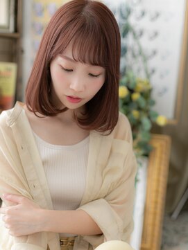 カバーヘア イヴ 戸頭店(COVER HAIR EVE) シースルーバング小顔前下がりカシスブラウンa戸頭20代30代40代