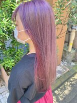 ネオリーブ チロル 横浜西口店(Neolive CiroL.)&nbsp;インナーカラー ラベンダー ピンクレッド 横浜【前田】