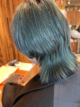 アデプト 金町店(adept) 【adept金町店 軽米style】ウルフヘア×グリーン