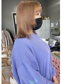 まろやかベージュ×ワイドバング×フェイスレイヤー【四日市】