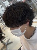 波巻きパーマメンズマッシュウルフツイストスパイラルパーマ