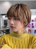30代40代大人女性/前髪ありショートボブ/ショートヘア/髪質改善