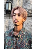 ピンクベージュ ダブルカラー