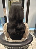 韓国風パーマ/韓国ヘア/黒髪ロング/ロングパーマ