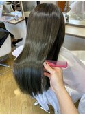 髪質改善カラー×オリーブカラー