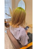 ライムグリーンルーツカラー/20代/30代/韓国風