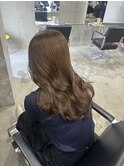 コテ巻き風パーマ/船橋/くすみベージュ/細めハイライト