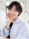 ミニウルフレイヤーカット顔周り前髪韓国ショートボブ/大宮