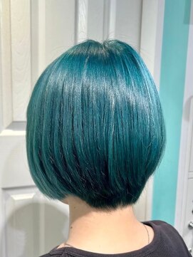 マティーナ ヘアー 池袋(Matina hair) 【ショートボブ×グリーンカラー】池袋美容室