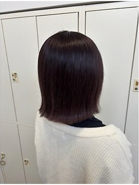 エクラヘアーズボウグループ(eclat hair’s BEAU group) ブリーチ無しダブルカラーチェリーブラウン