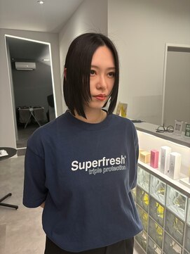 ナンバー 竪町(number+) 30代40代暗髪ボブ◎髪質改善ストレートで艶めく美髪