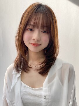 エトラ 渋谷店(etora) 小顔 前髪 レイヤーカット くびれヘア ハイライトカラー"