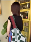〈浅草 半個室〉切りっぱなしロブ×レッドカラー