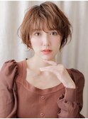 無造作ハイライトくせ毛シャギーボブパーマTd2越谷20代30代40代