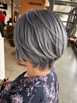 リドル ヘアー 駒生店(Riddle HAIR) 脱白髪染め×大人ショートボブ