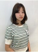 森崎ワンホンレイヤー/ミルクティーブロンド/ダークブルー/栄