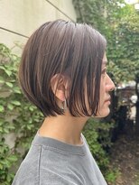 クリーク ボイス ヘアー 東原店(CLIQUE voice hair)&nbsp;透明感シアーグレージュ/ショートボブ/ストレート