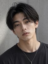 オグジュアリー 表参道(aux.)&nbsp;毛流れハンサムショートセンターパートメンズ黒髪爽やか