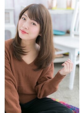 ミック 日暮里店(miq) 万人ウケ♪斜めバング×ワンカールストレート