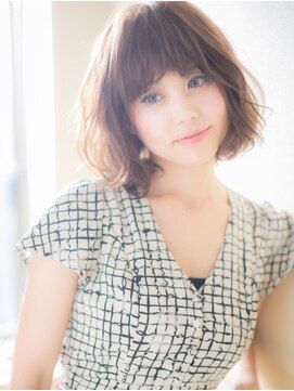 ブルー(BLUE) *CUORE水戸*…重・軽・バランス♪スパイラル小顔ふわミディb