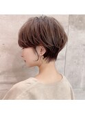 前髪厚めマニッシュショートボブ/20代/30代/40代/ハイライト