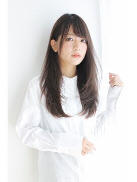 クラン(Chlan) 小顔大人カワイイ、ヌーディブラウンのニュアンスロング