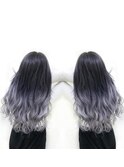 ホワイトシルバーグラデーション☆【池袋、ヘアカラー】