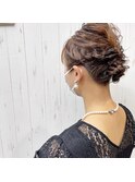 結婚式お呼ばれアップスタイル