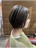 大人可愛い20代30代丸み大人ショートボブ