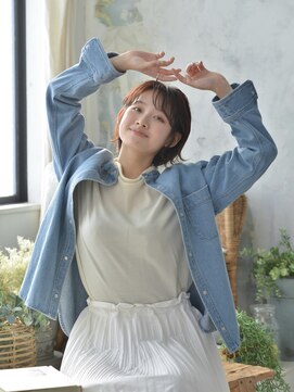 ロアー ヘアー マチルダ 千葉店(RAWR hair MATILDA) 外ハネボブ_シースルーバング