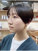 刈り上げショートとシースルーバング＊