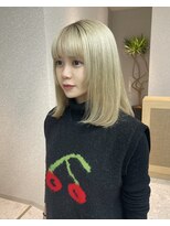 天神美容室&nbsp;『福岡美容室/ayana』ケアブリーチで作る艶ハイトーン！