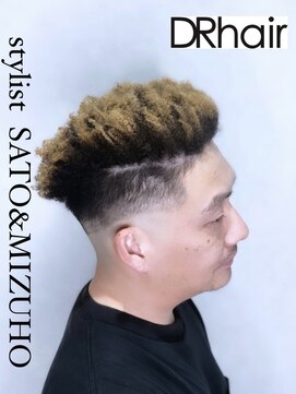 ディーアール(DR) 針金パーマ【MIZUHO】×フェードカット【SATO】