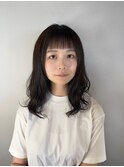透明感アッシュ×オン眉バング