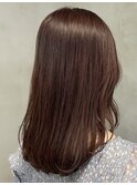 ピンクブラウン/ブラウンカラー/ブリーチなしダブルカラー