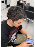 短髪ニュアンス毛流れパーマ
