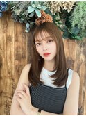 【La fith】内巻きストレート×シースルーバング