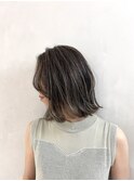小森谷,黒髪,ボブルフ,ネビージュ,小顔,ワンレン,ハイライトj20