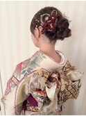 【BLUEFAIRY】成人式★ママ振★キラキラ金箔ヘアアレンジ
