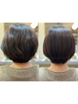 約8割以上がくせ毛に悩む大人女性の為の[くせ毛特化サロン]アルカリ除去でダメージを最小限に抑えツヤ髪に*