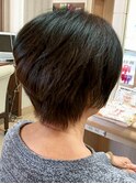 ミセス ふんわり軽やかショートスタイル 白髪染め
