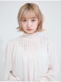 ミディアムヘア/ショコラベージュ/ボブルフ/新宿駅