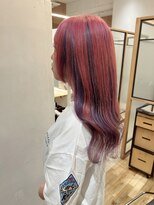 ポート 蕨(PORT)&nbsp;ピンクとラベンダーのインナーカラー【結城明日香】