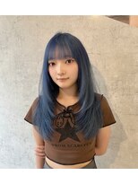 トリムバイエンヴィ(tlim by ENVY)&nbsp;圧倒的垢抜けライトブルー&レイヤーカット