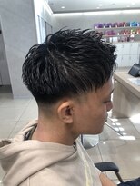 アッシュ 高幡不動店(Ash) 黒髪スパイキーショートアップバンクフェード眉毛