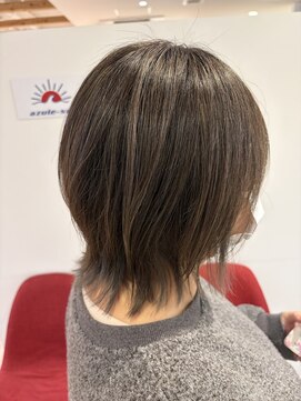 ハイライトカラー,インナー,グレージュ,グレー,ウルフ【草加】