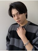 メンズカットパーマニュアンス毛流れセンターパートマッシュ渋谷