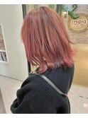 【Casita flor岐阜北方】ブリーチ1回　ピンク系カラー