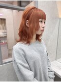 ダークアッシュ/大人ガーリー/似合わせカット/着物ヘア10代20代